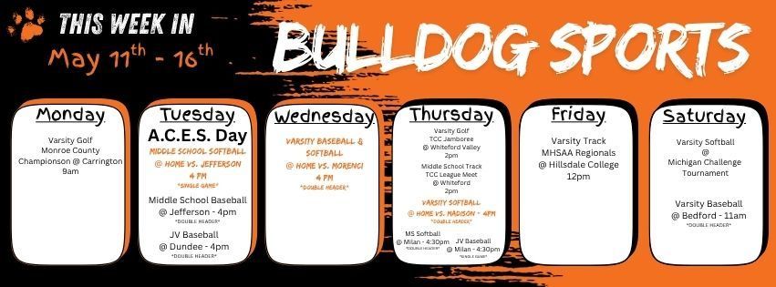 This week in Bulldog Sports! Good Luck Dawgs!