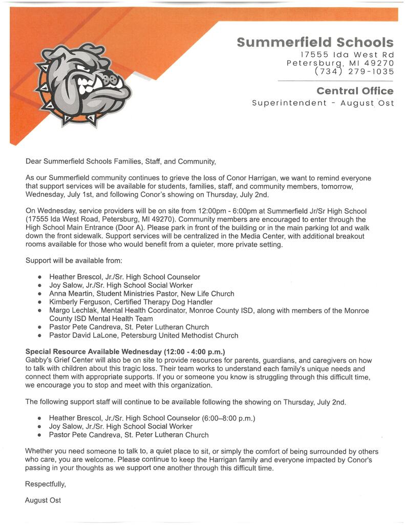Community Resources Days and Times