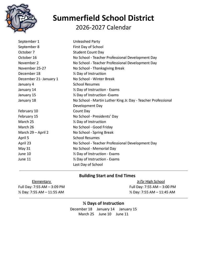 26-27 District Calendar