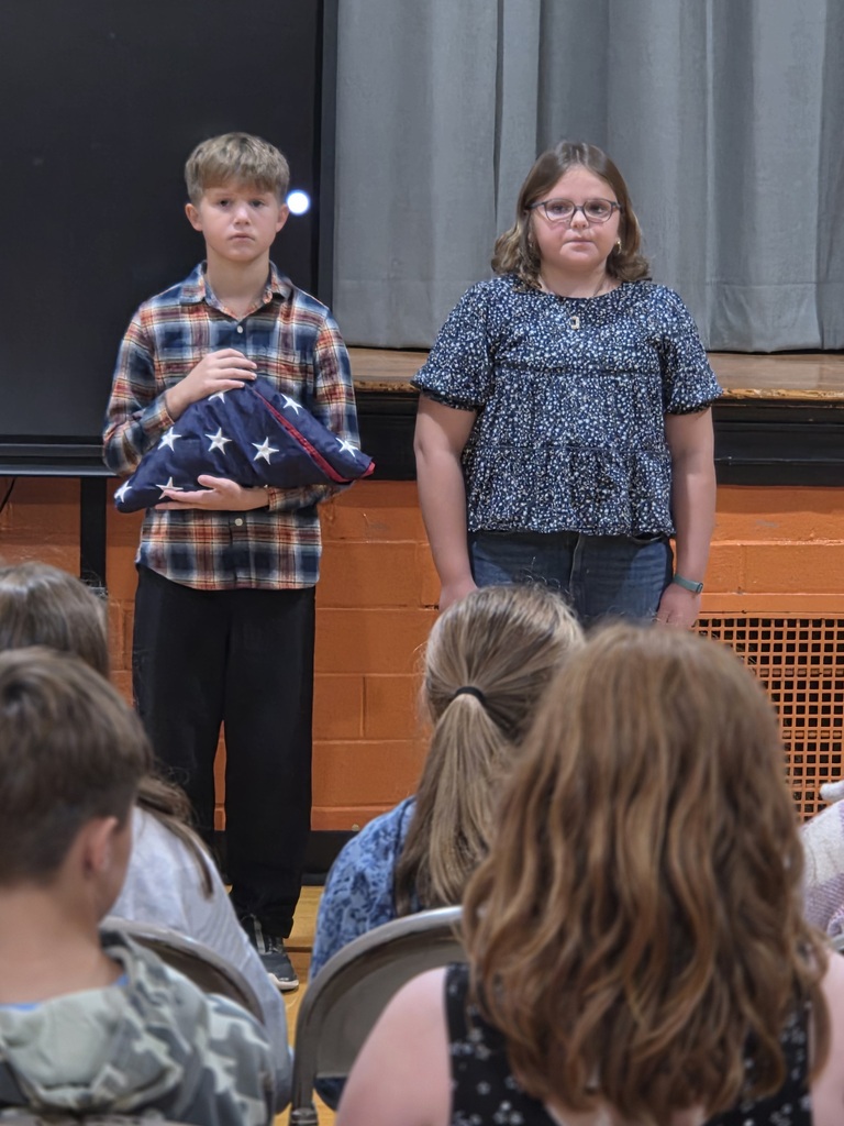 after folding the flag