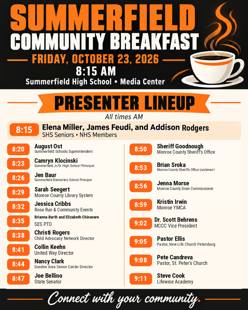 Community Breakfast Lineup
