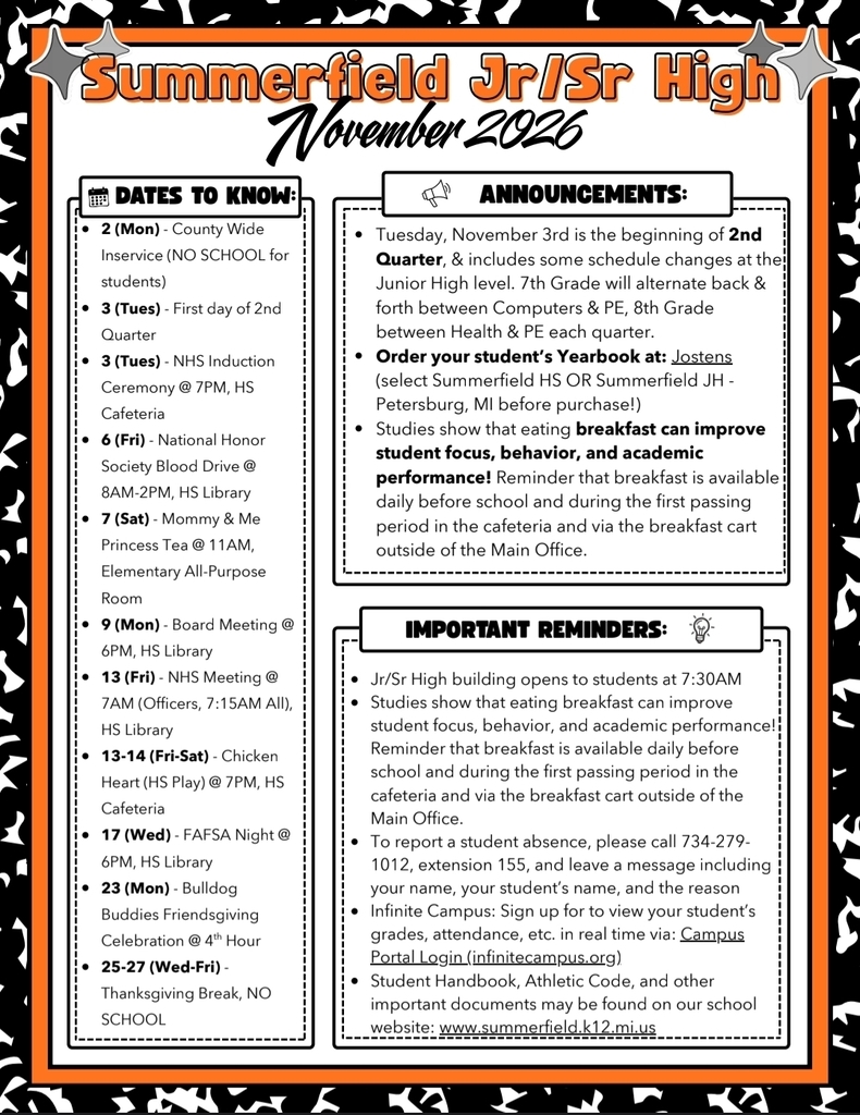 November Parent Memo