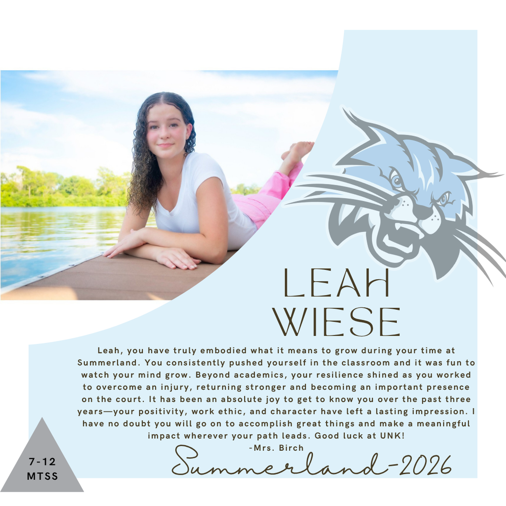 Senior Salute for Leah Wiese from Mrs. Birch