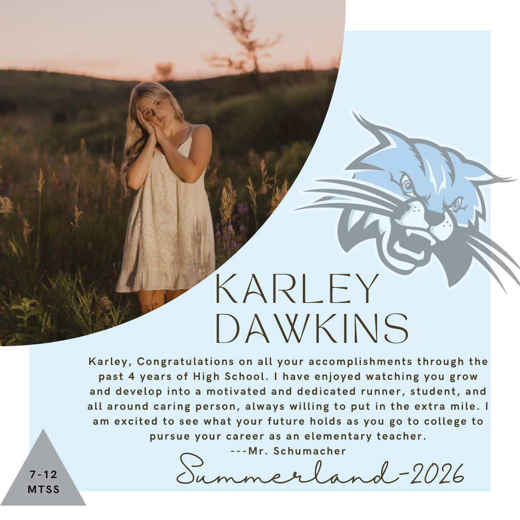 Senior Salute for Karley Dawkins written by Mr. Schumacher