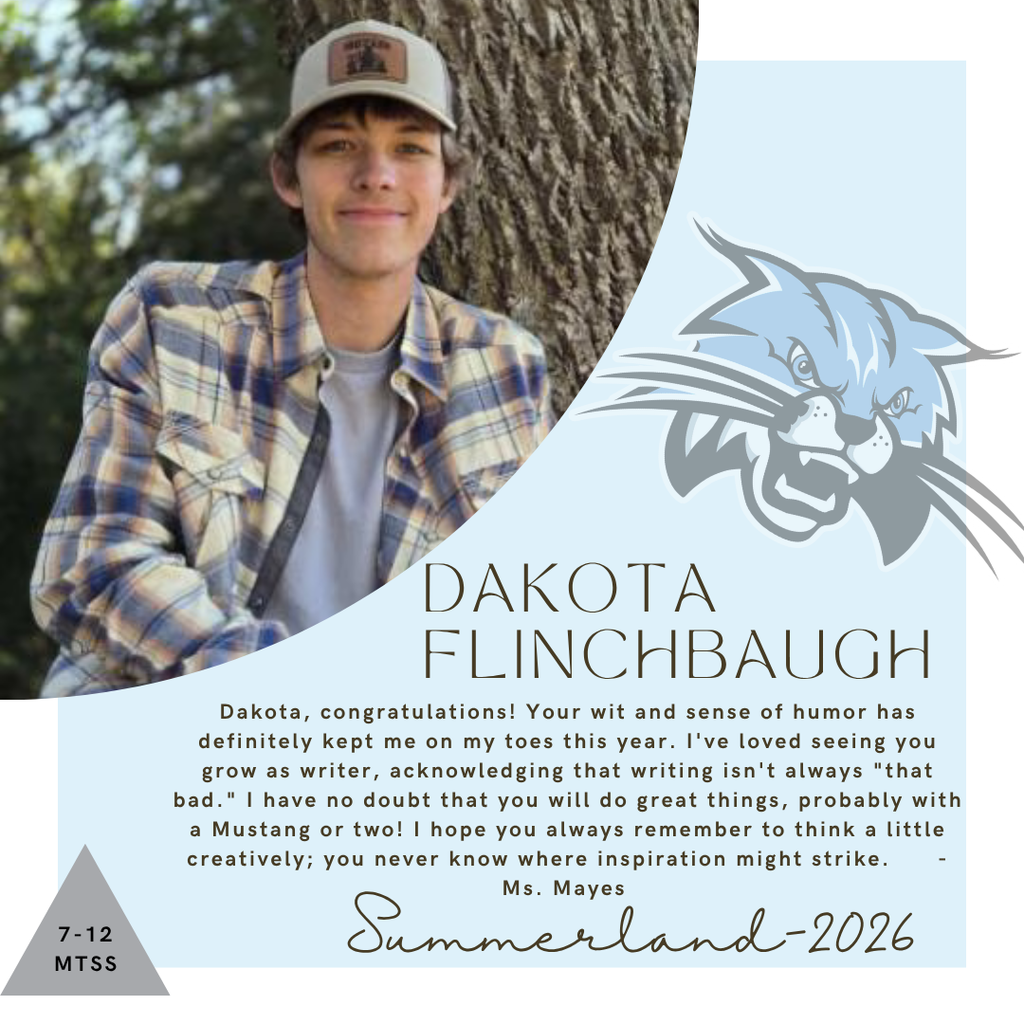 Senior Salute for Dakota Flinchbaugh written by Ms. Mayes