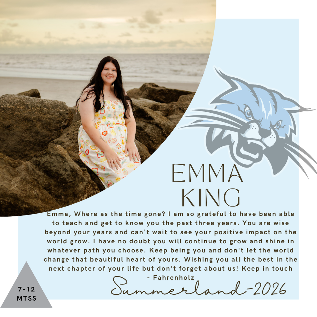 Senior Salute for Emma King written by Fahrenholz