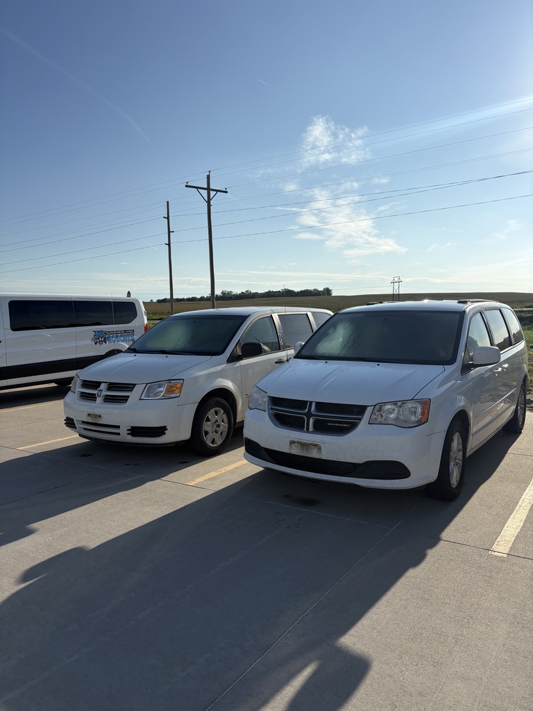 two mini vans