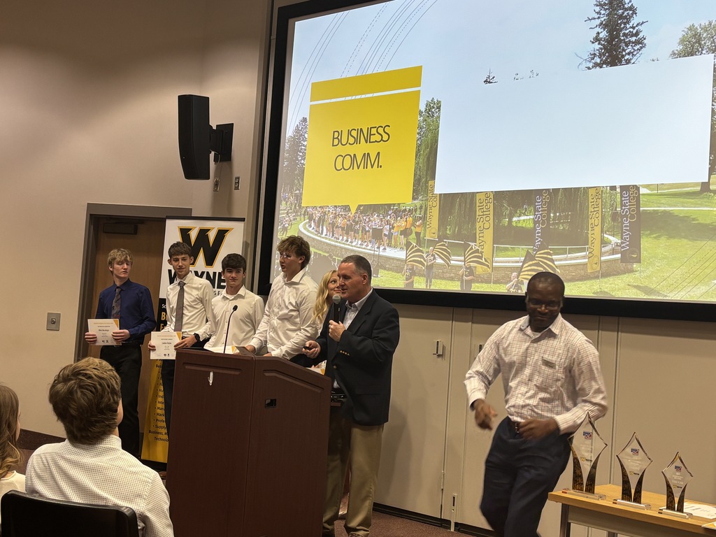 Alvie, Jack, Asher, Gracie, and Damien competed at Wayne state College Business Competition for FBLA Congratulations to Alvie for placing 5th in Entrepreneurship.