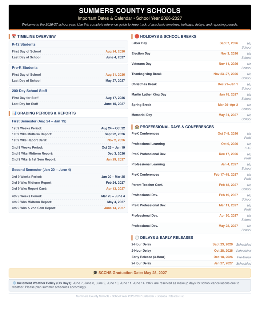 SCS 2026-27 Calendar
