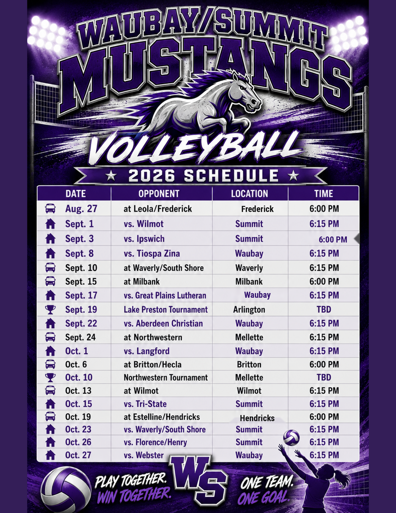 2026 Volleyball Schedule