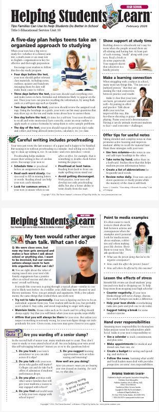 Helping Students Learn HS  February 2026