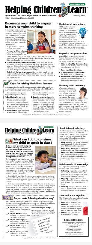 Helping Students Learn Elementary February 2026