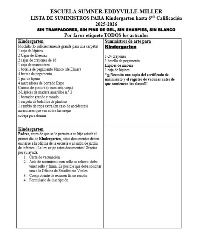 Translated Copy of School Supply List