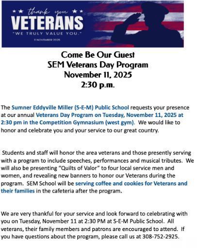 Veterans Day Program 2025