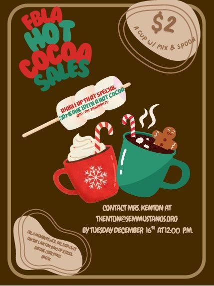 FBLA Hot Cocoa Sales 2025