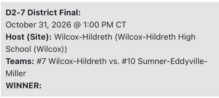 District Finals