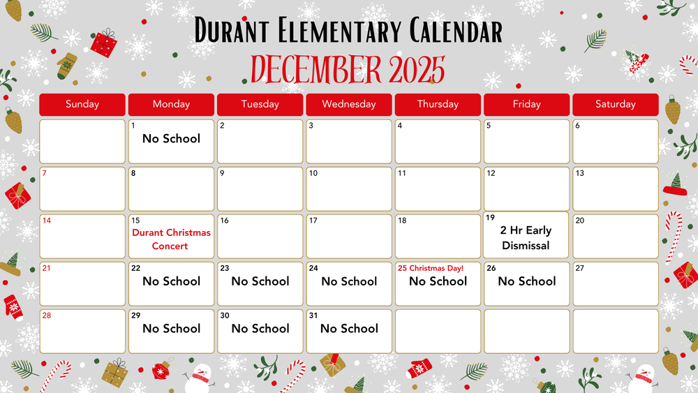 2025 December Calendar