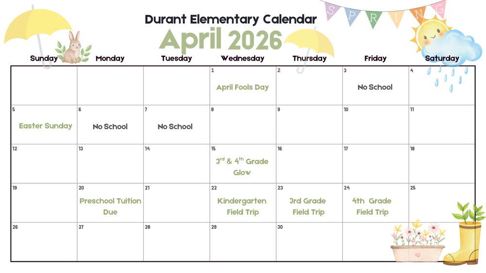 Durant April Month