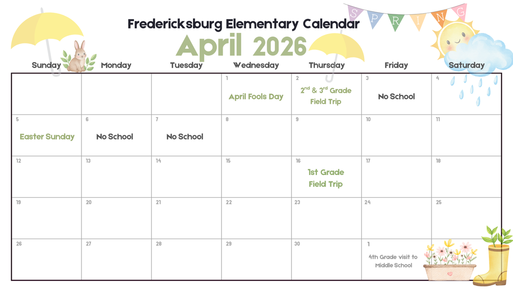 FES April Calendar