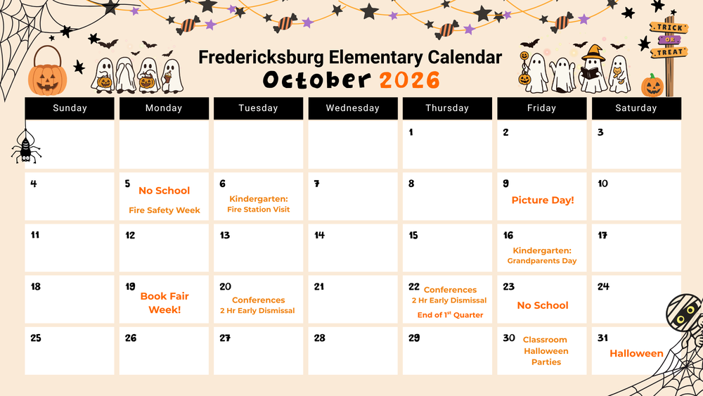 FES October Calendar