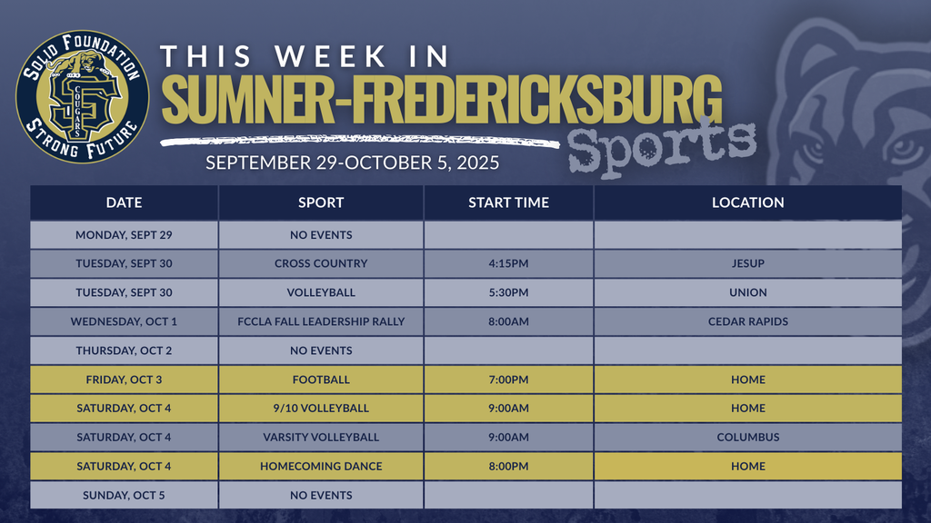SFHS events, Sept. 29