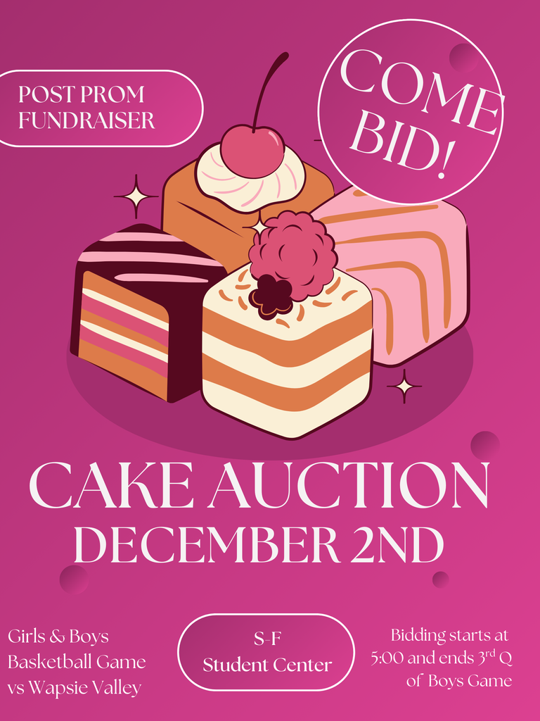 Support the Post Prom Committee with their Annual Cake Auction on Dec. 2. 