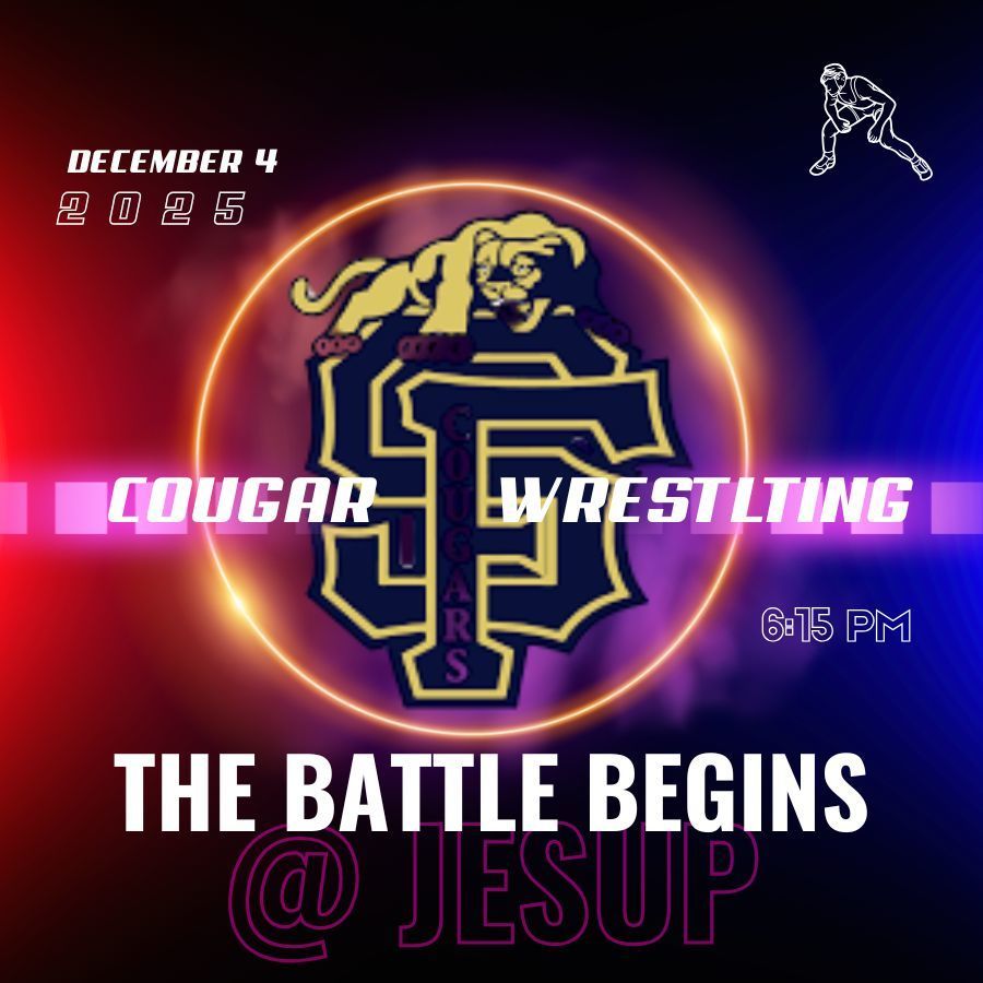 No backing down. No holding back. Just grit, fight, and Cougar pride on the mat.  Let’s go.  #BringTheHeat #CougarWrestling