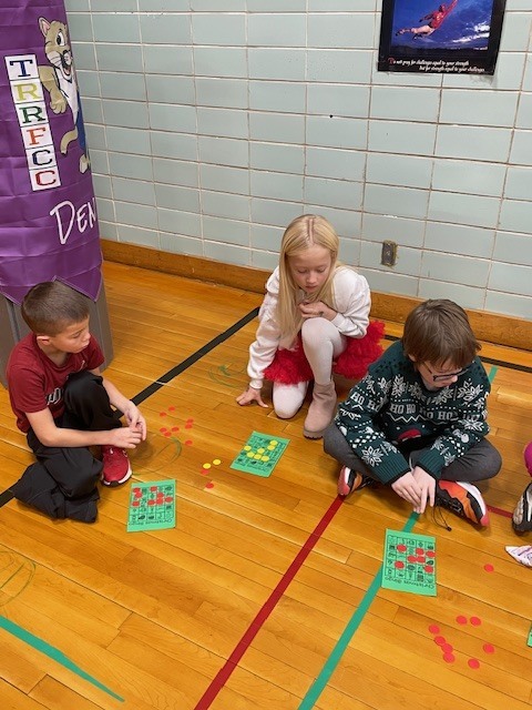 Students playing bingo