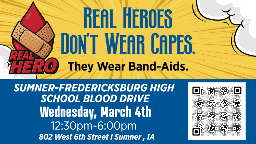 SFHS blood drive March 4th.
