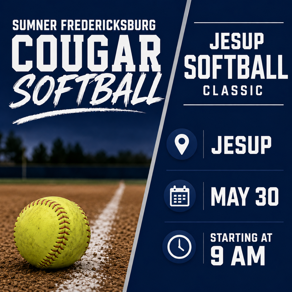 It’s officially “leave work early for a ballgame” season.  The soundtrack of summer:  3:30 & 5:30 Home game startsAluminum bat noises Ball park songsParents and fans cheering Cougar Baseball & Softball are back at it this week!Upcoming SFHS Events the week of May 25 May 25: No EventsMay 26: JV/V Baseball/Softball vs DNH (SB: JV @ 3:30 & Varsity to follow. Varsity BB will play at 5 pm)May 27: No EventsMay 28: JV/V SB/BB @ East Marshall 5 pmMay 29: JV/V SB vs West Central 3:30 pm. JV/V BB vs Waukon 3:30 pmMay 30: Jesup Softball Classic @ Jesup 9:00 amMay 31: No Events  Full Calendar and Details: https://www.gobound.com/ia/schools/sumnerfredricksburg