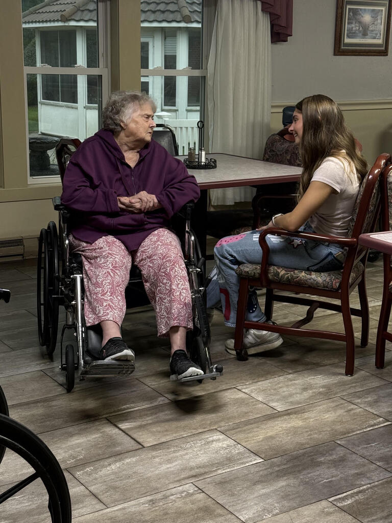 Proud of Our Cougars!  This past Friday we had a great group of students spend time visiting with residents at Hillcrest Living, and we couldn’t be prouder of how they represented Sumner-Fredericksburg!  It was great to see our students sitting down, having conversations, sharing stories, listening, laughing, and building connections with members of our community.  Experiences like this are a great reminder that being a Cougar is about more than what happens in the classroom, on the court, or on the field. It’s also about being a positive presence in our communities, making a difference in the lives of others, and learning from one another.  Thank you to Hillcrest for welcoming our students and giving them this opportunity. 