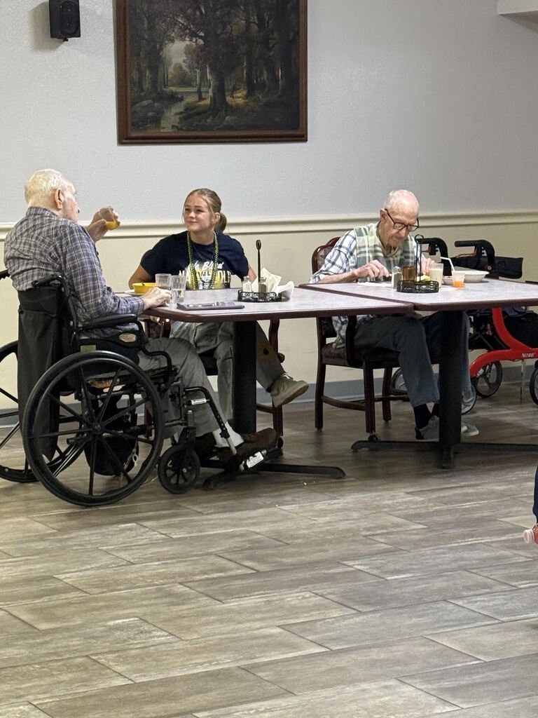 Proud of Our Cougars!  This past Friday we had a great group of students spend time visiting with residents at Hillcrest Living, and we couldn’t be prouder of how they represented Sumner-Fredericksburg!  It was great to see our students sitting down, having conversations, sharing stories, listening, laughing, and building connections with members of our community.  Experiences like this are a great reminder that being a Cougar is about more than what happens in the classroom, on the court, or on the field. It’s also about being a positive presence in our communities, making a difference in the lives of others, and learning from one another.  Thank you to Hillcrest for welcoming our students and giving them this opportunity. 