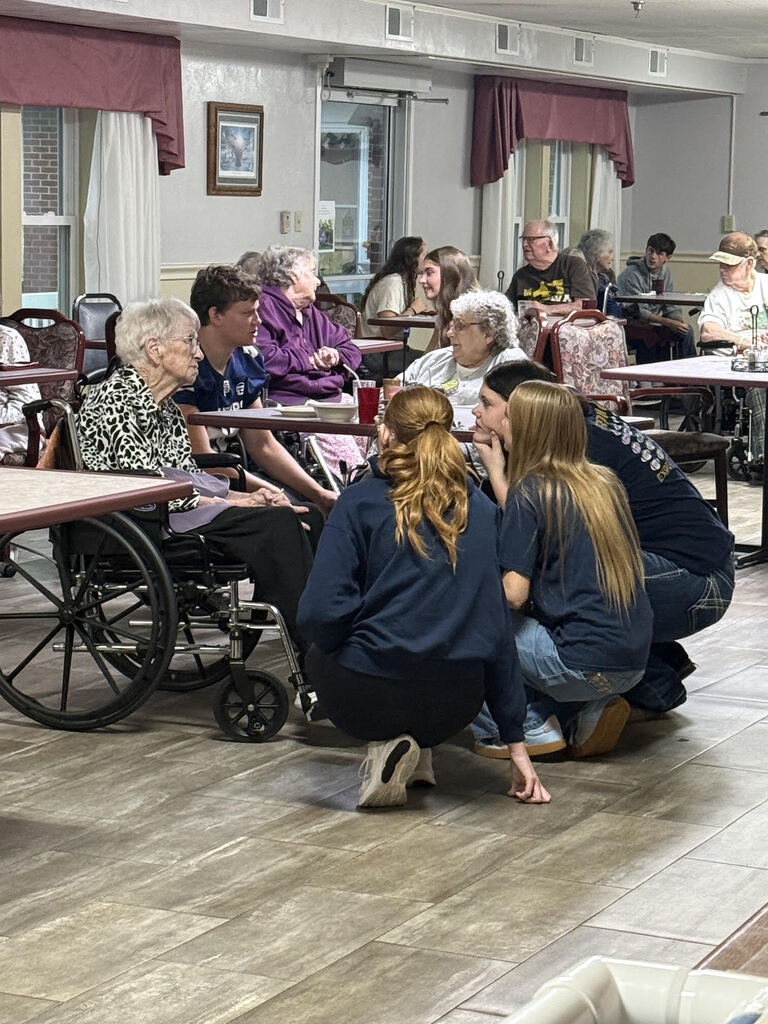 Proud of Our Cougars!  This past Friday we had a great group of students spend time visiting with residents at Hillcrest Living, and we couldn’t be prouder of how they represented Sumner-Fredericksburg!  It was great to see our students sitting down, having conversations, sharing stories, listening, laughing, and building connections with members of our community.  Experiences like this are a great reminder that being a Cougar is about more than what happens in the classroom, on the court, or on the field. It’s also about being a positive presence in our communities, making a difference in the lives of others, and learning from one another.  Thank you to Hillcrest for welcoming our students and giving them this opportunity. 