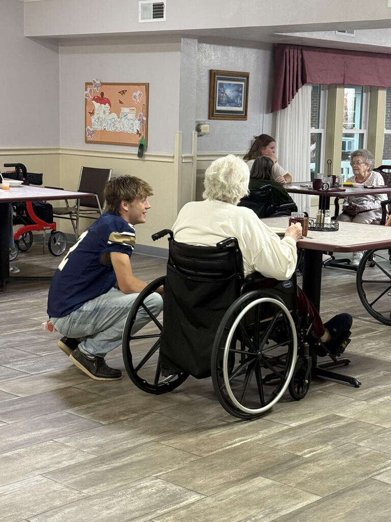 Proud of Our Cougars!  This past Friday we had a great group of students spend time visiting with residents at Hillcrest Living, and we couldn’t be prouder of how they represented Sumner-Fredericksburg!  It was great to see our students sitting down, having conversations, sharing stories, listening, laughing, and building connections with members of our community.  Experiences like this are a great reminder that being a Cougar is about more than what happens in the classroom, on the court, or on the field. It’s also about being a positive presence in our communities, making a difference in the lives of others, and learning from one another.  Thank you to Hillcrest for welcoming our students and giving them this opportunity. 