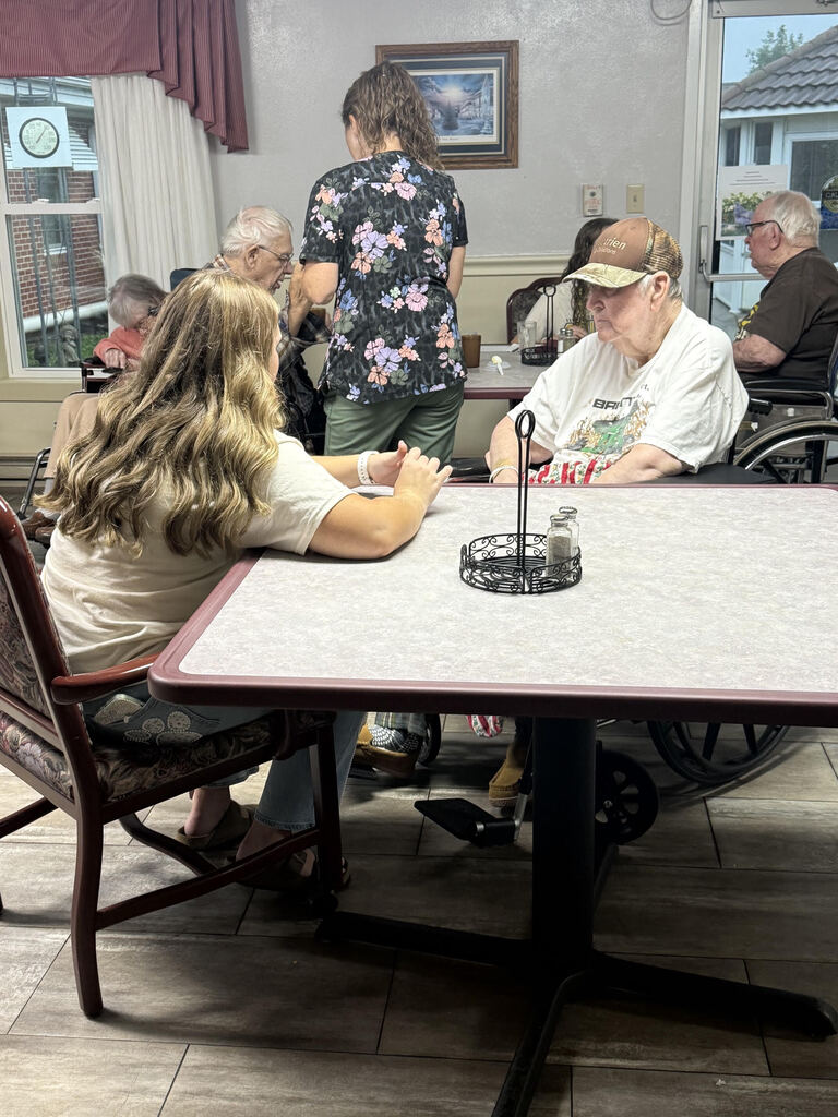 Proud of Our Cougars!  This past Friday we had a great group of students spend time visiting with residents at Hillcrest Living, and we couldn’t be prouder of how they represented Sumner-Fredericksburg!  It was great to see our students sitting down, having conversations, sharing stories, listening, laughing, and building connections with members of our community.  Experiences like this are a great reminder that being a Cougar is about more than what happens in the classroom, on the court, or on the field. It’s also about being a positive presence in our communities, making a difference in the lives of others, and learning from one another.  Thank you to Hillcrest for welcoming our students and giving them this opportunity. 