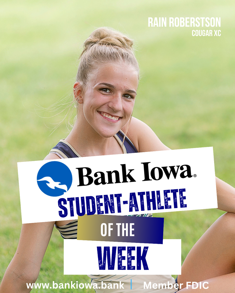 Bank Iowa SFHS Student-Athletes of the Week: Nevaeh Larson & Rain Robertson  "Nevaeh has stepped into a new role this season and is thriving. She’s leading the team in assists, consistently setting up her teammates and making the hardest plays look effortless. Her court vision, heart, and hustle set her apart. Nevaeh has proven that when you combine those qualities, it elevates the whole team." - Coach Mitchell  "Rain continues to step up when her team needs her most. She is a quiet leader and her hard work and determination are paying off as she pushes herself outside her comfort zone and gains confidence in every meet. We're excited to see her continued growth and what she can accomplish in the second half of the season! " - Coach Jones