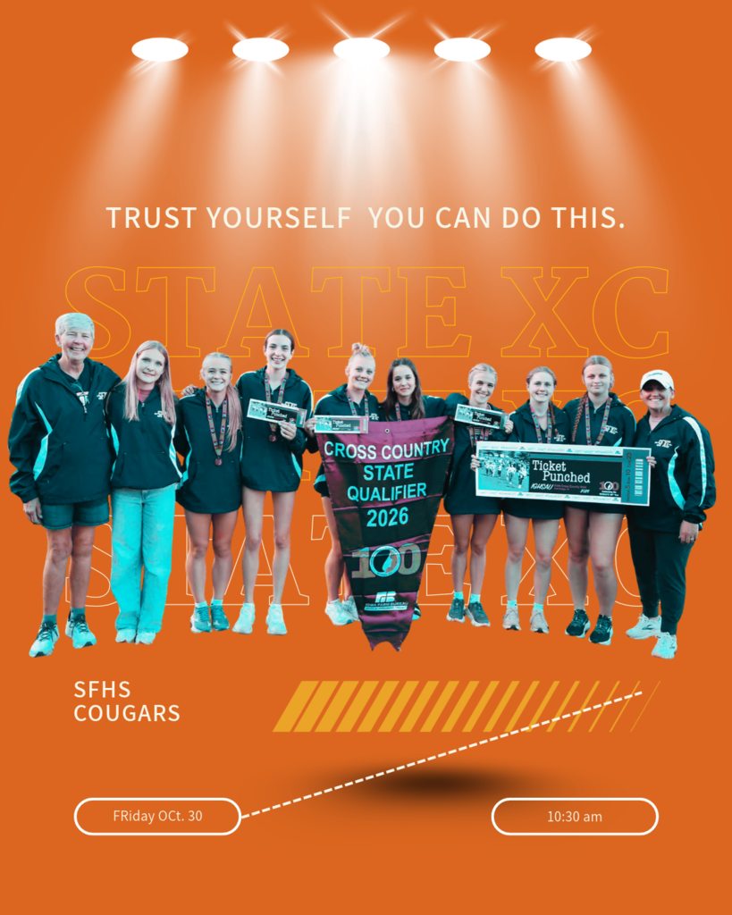 Durant @ SFHS on Oct. 26 at 7 pm. State XC meet in Fort Dodge on Oct. 30 at 10:30 am