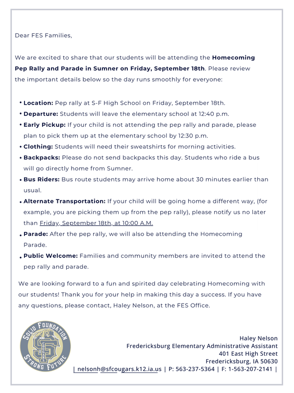 Pep Rally Details