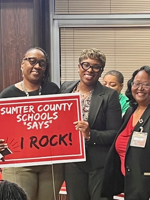 Ms. Huff, Dr. Burroughs and Principal Pace