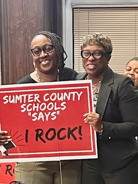 Ms. Huff, You Rock honoree and Dr. Burroughs