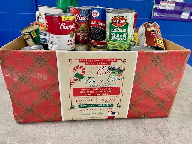 Donated canned goods