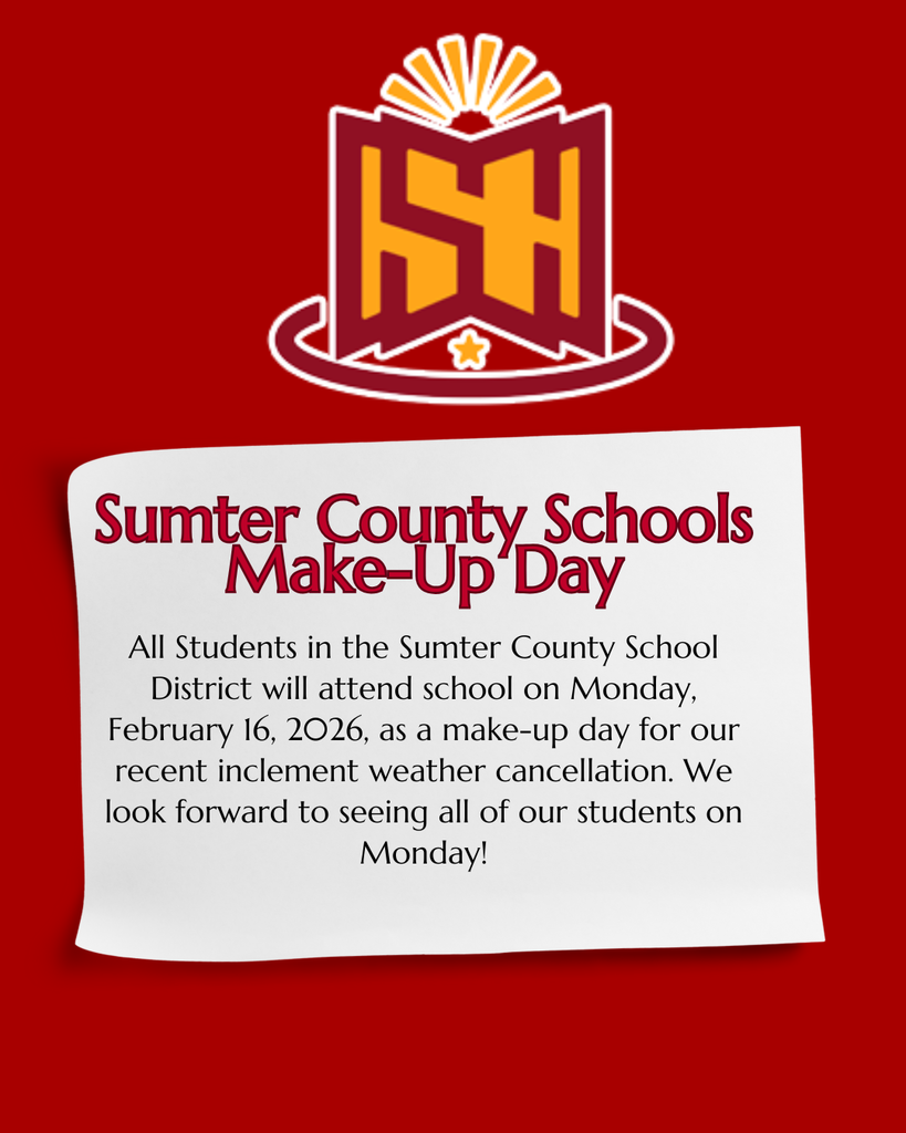 announcement for Monday makeup day