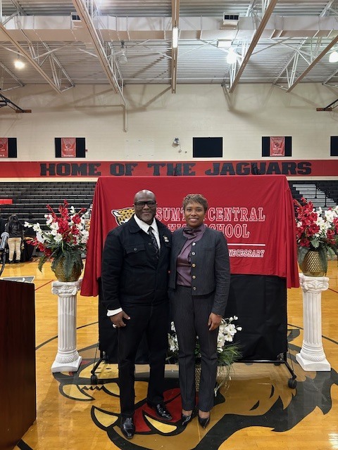 Dr. Burroughs with ASU representative