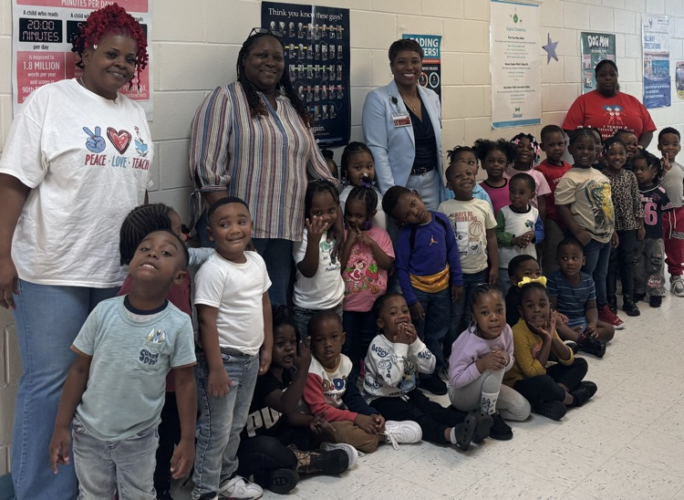 Superintendent after reading to PreK students at LJHS