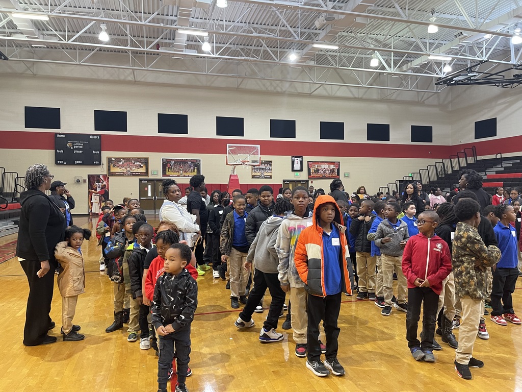Students in line.