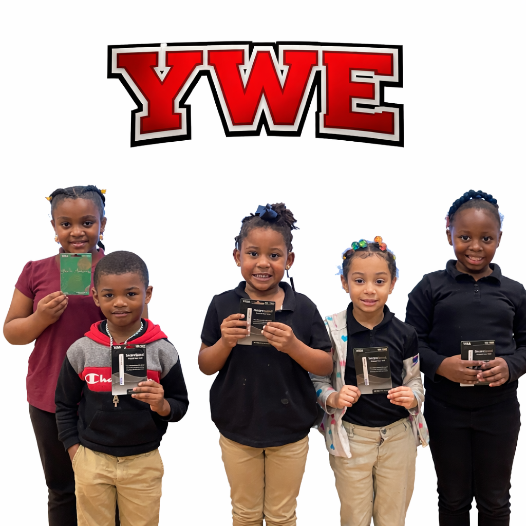 YWE prize winners smiling together