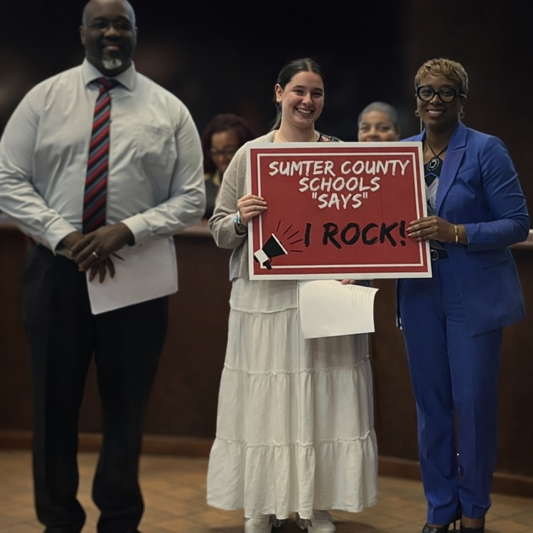 Makayla Thornton, teacher at SCHS being honored at board meeting