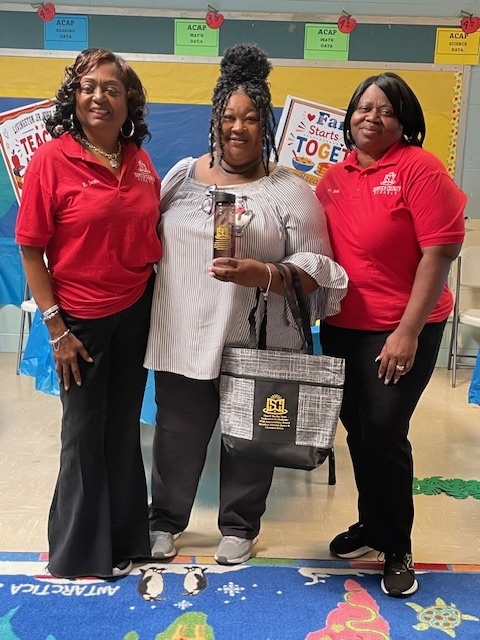 Teacher Appreciation Week. Gifts from Board Member James and Board Member Jones.