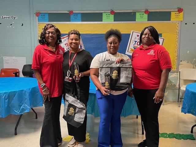Teacher Appreciation Week. Gifts from Board Member James and Board Member Jones.