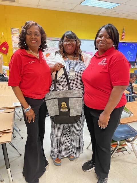 Teacher Appreciation Week. Gifts from Board Member James and Board Member Jones.